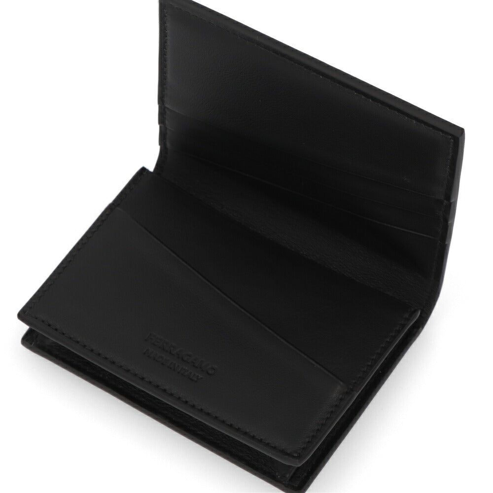 FERRAGAMO カードケース シルバー ロゴ 661211 0764218