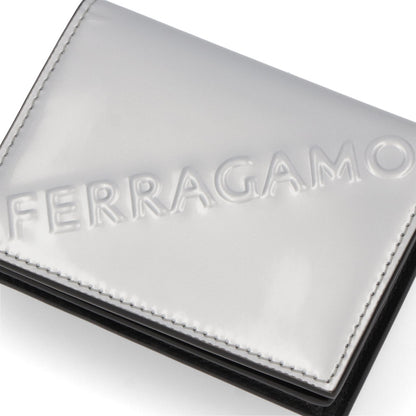 FERRAGAMO カードケース シルバー ロゴ 661211 0764218