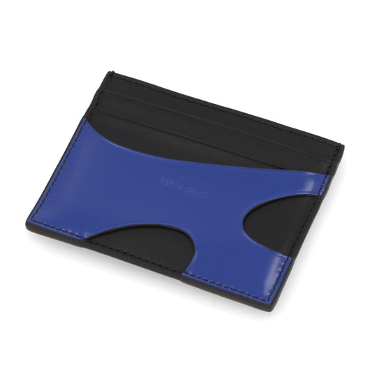 FERRAGAMO カードケース ブルー ロゴ 661261 0764229