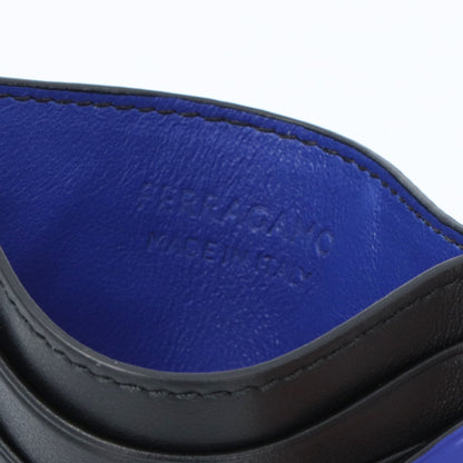 FERRAGAMO カードケース ブルー ロゴ 661261 0764229