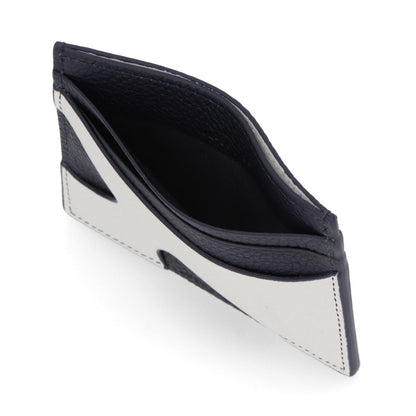 FERRAGAMO カードケース ホワイト×ブラック ロゴ 661261 0770119