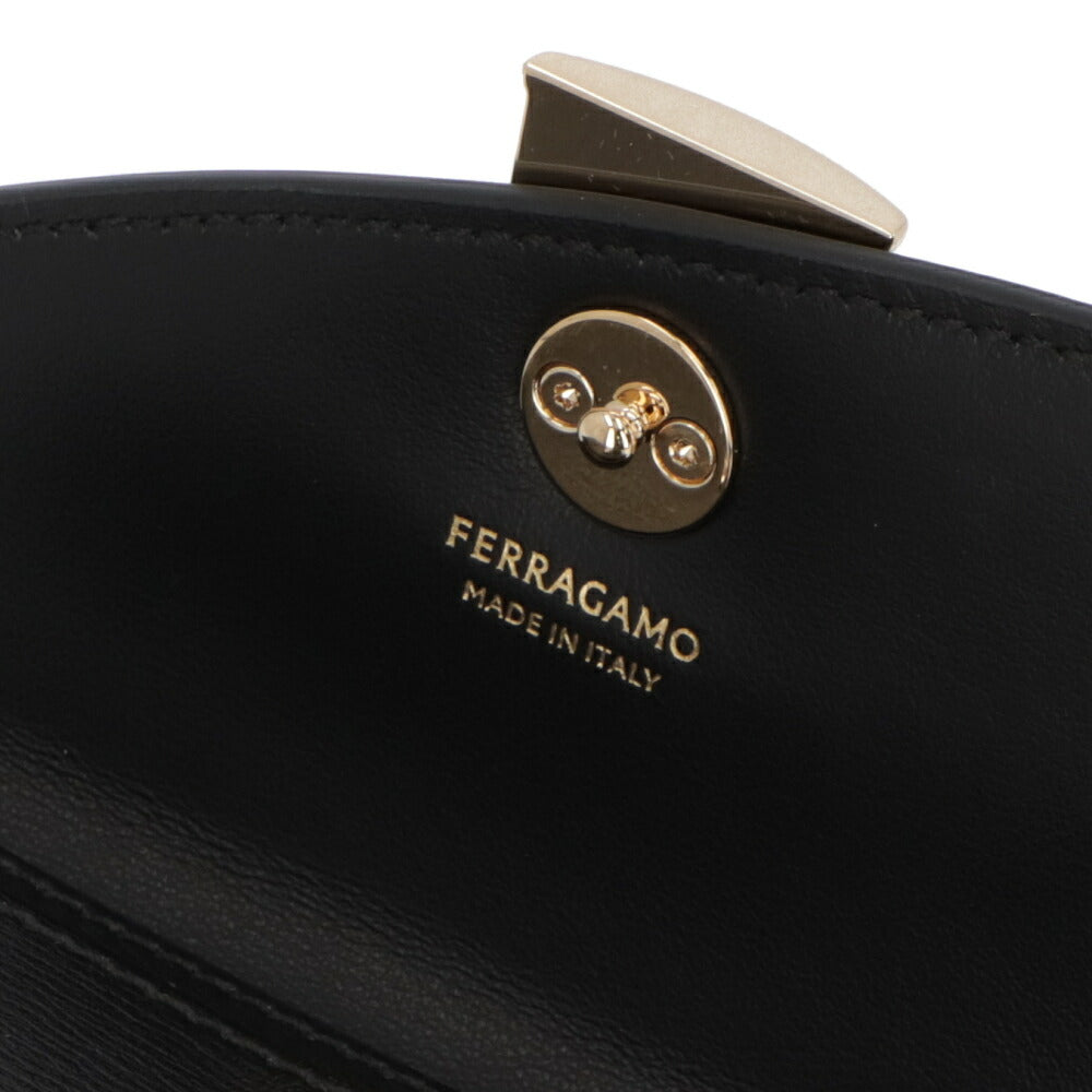 FERRAGAMO カードケース ブラック FIAMMA フィアンマ 名刺入れ 220680 775209