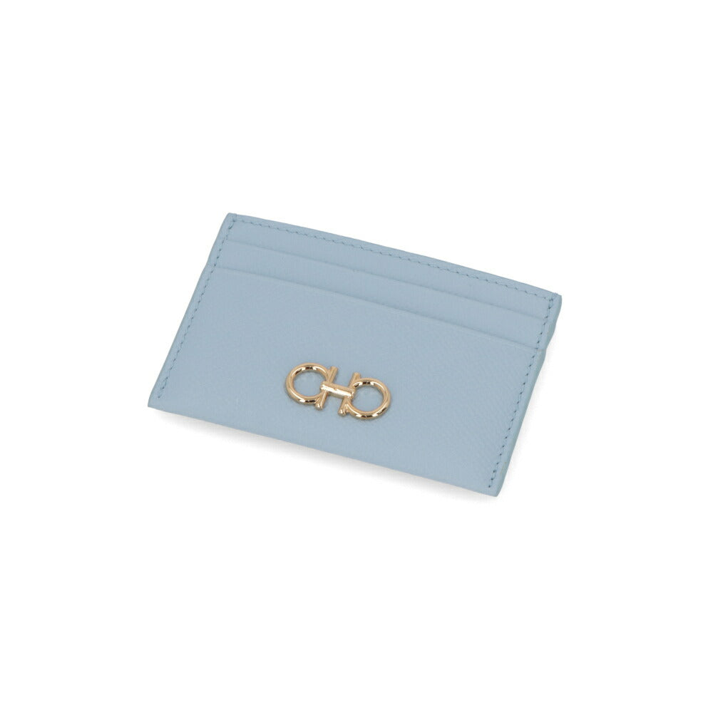 FERRAGAMO カードケース ライトブルー 名刺入れ カードホルダー 220007 774990