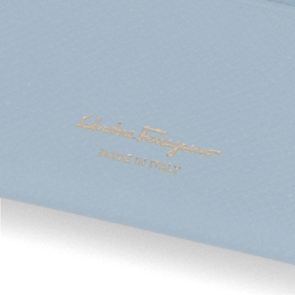 FERRAGAMO カードケース ライトブルー 名刺入れ カードホルダー 220007 774990
