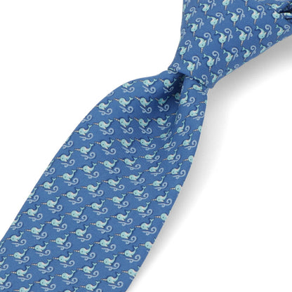 FERRAGAMO ネクタイ TIE ブルー 柄