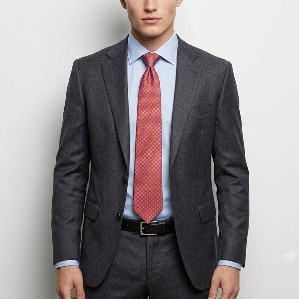 FERRAGAMO フェラガモ メンズ ネクタイ グリーン ワインレッド レッド ネイビー ブルー 総柄 幾何学模様 35 TIE 775210