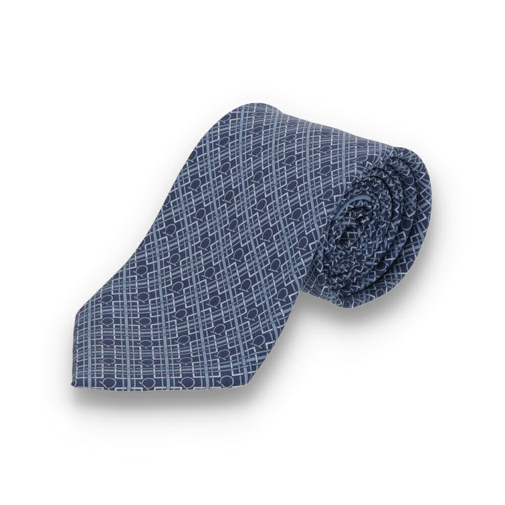 FERRAGAMO フェラガモ メンズ ネクタイ グリーン ワインレッド レッド ネイビー ブルー 総柄 幾何学模様 35 TIE 775210