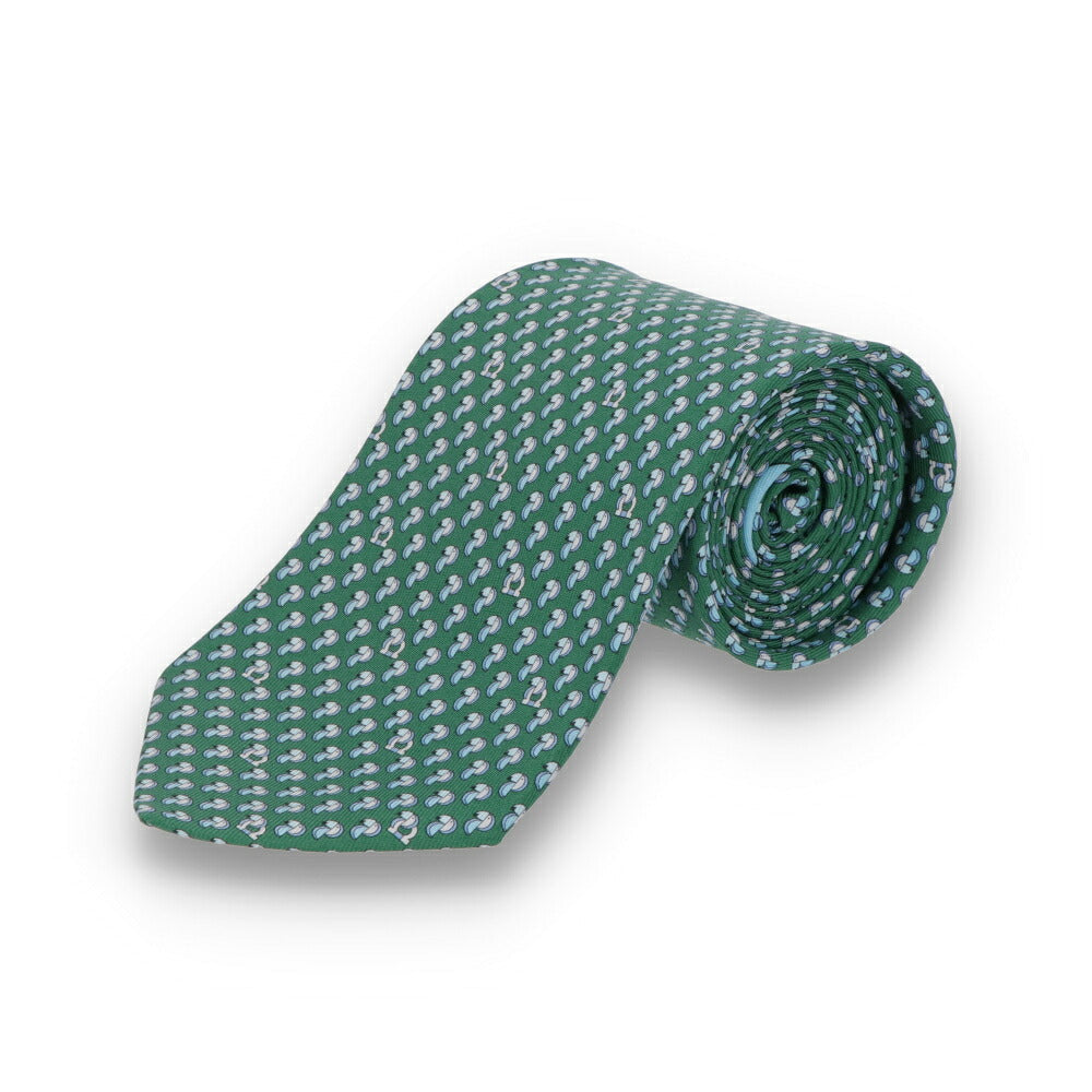 FERRAGAMO フェラガモ メンズ ネクタイ グリーン ワインレッド レッド ネイビー ブルー 総柄 幾何学模様 35 TIE 775210
