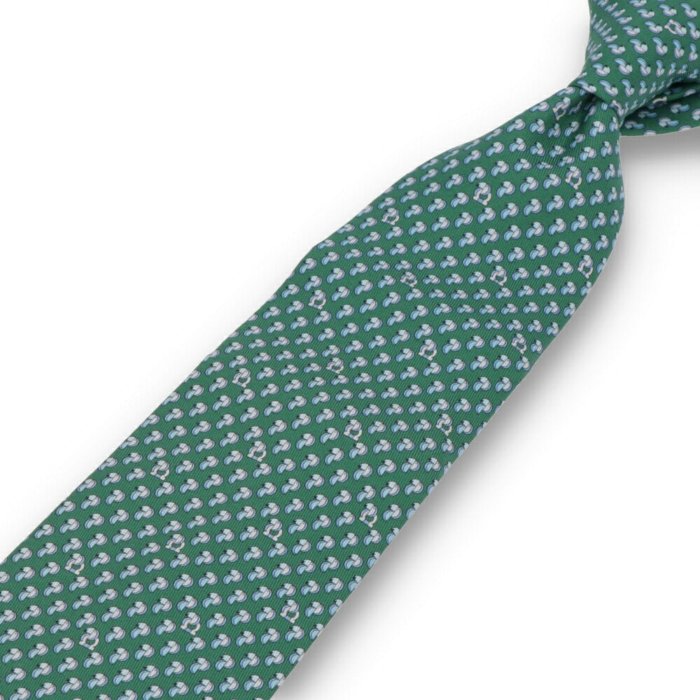 FERRAGAMO フェラガモ メンズ ネクタイ グリーン ワインレッド レッド ネイビー ブルー 総柄 幾何学模様 35 TIE 775210