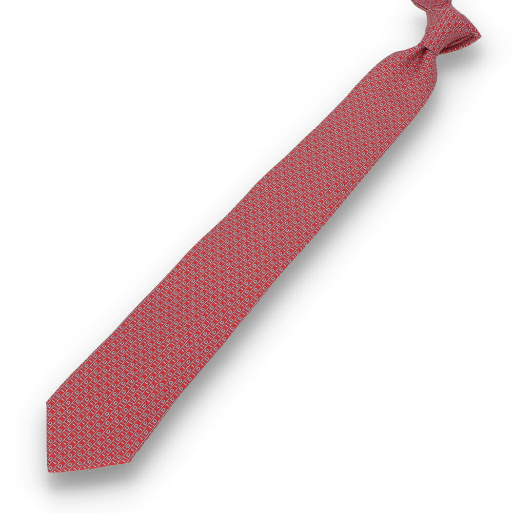 FERRAGAMO フェラガモ メンズ ネクタイ グリーン ワインレッド レッド ネイビー ブルー 総柄 幾何学模様 35 TIE 775210