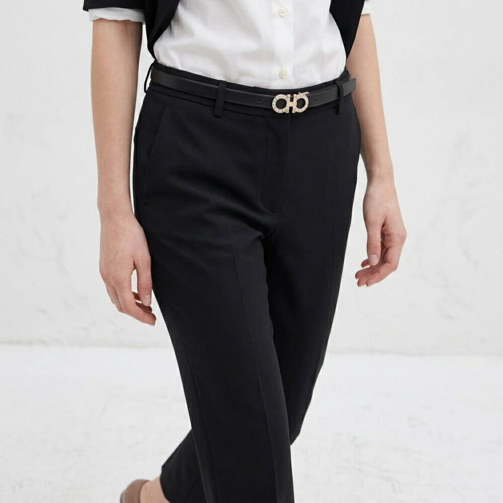 FERRAGAMO ベルト Reversible Gancini Belt NERO ロゴ ガンチーニ 230205 754954