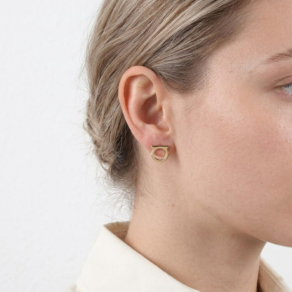 FERRAGAMO フェラガモ レディース アクセサリー ピアス・イヤリング ゴールド 真鍮 ガンチーニ スタッドピアス ピアス 760119 696429