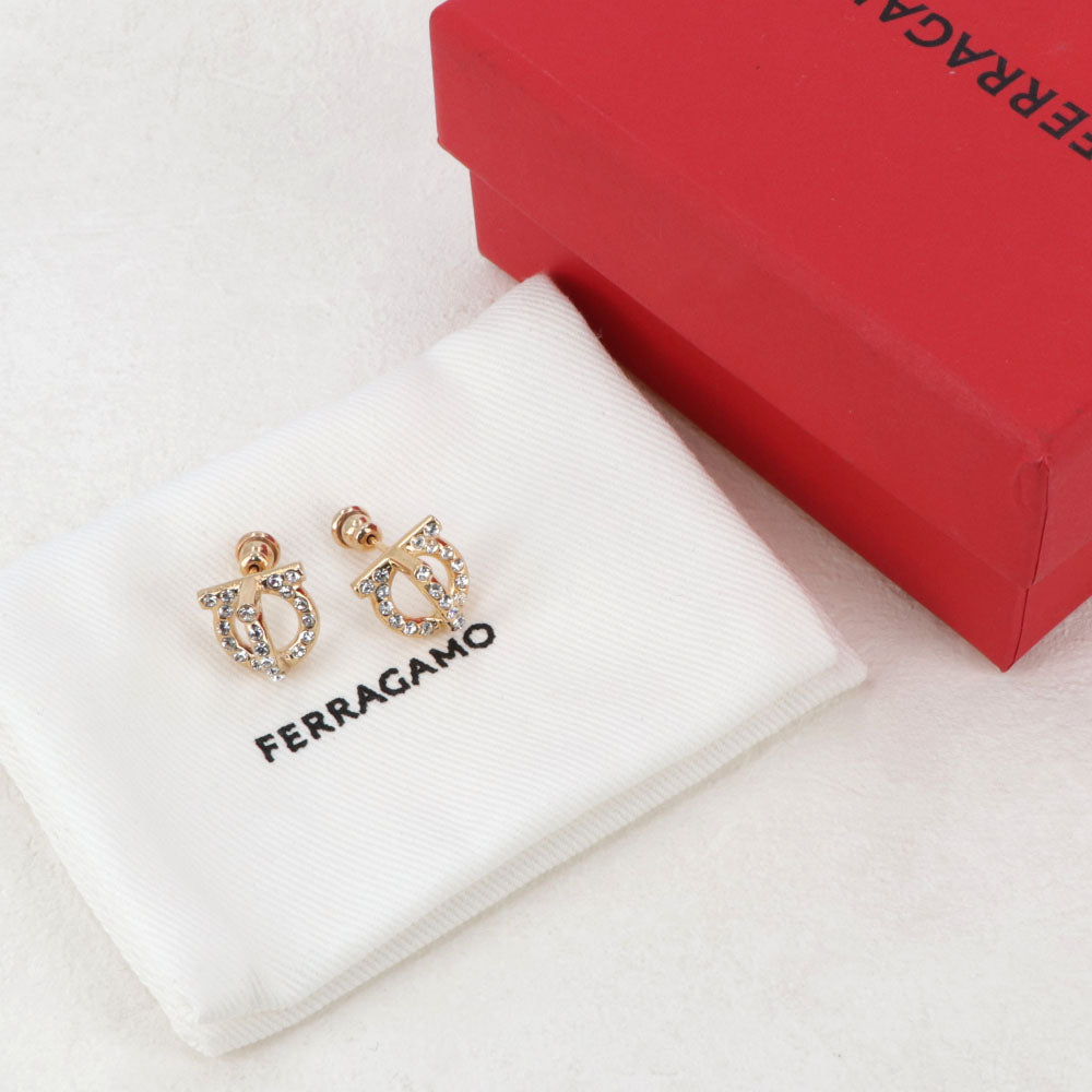 FERRAGAMO フェラガモ レディース アクセサリー ピアス・イヤリング ゴールド 真鍮 クリスタル ガンチーニ ラインストーン ピアス 760417 736294