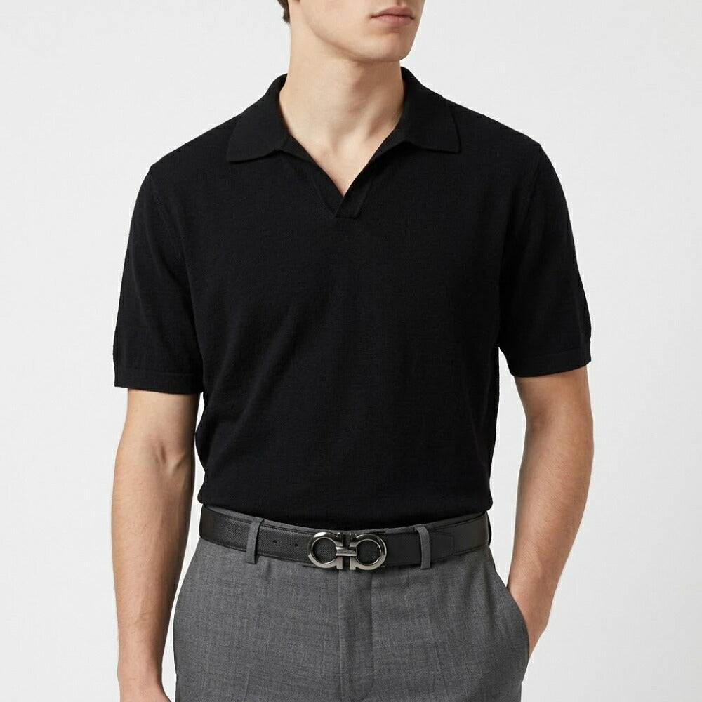 FERRAGAMO フェラガモ メンズ 雑貨 ベルト リバーシブルガンチーニベルト ブラック ダブル・ガンチーニ 67A161 725421
