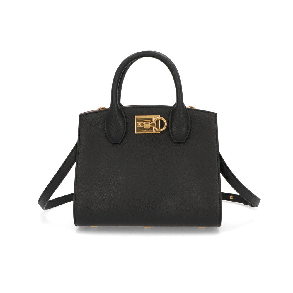 FERRAGAMO フェラガモ レディース バッグ ハンドバッグ ブラック レザー ショルダーバッグ 2way 211424 750036