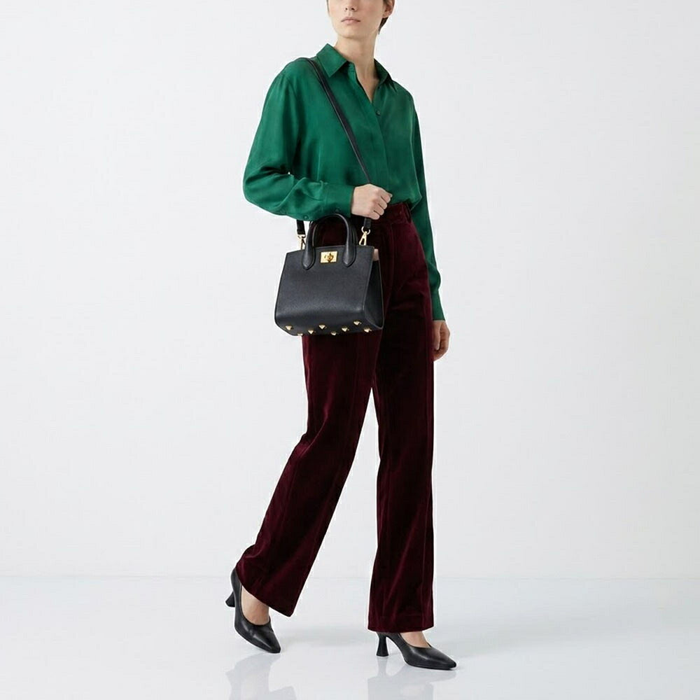 FERRAGAMO フェラガモ レディース バッグ ハンドバッグ ブラック レザー ショルダーバッグ 2way 211424 750036