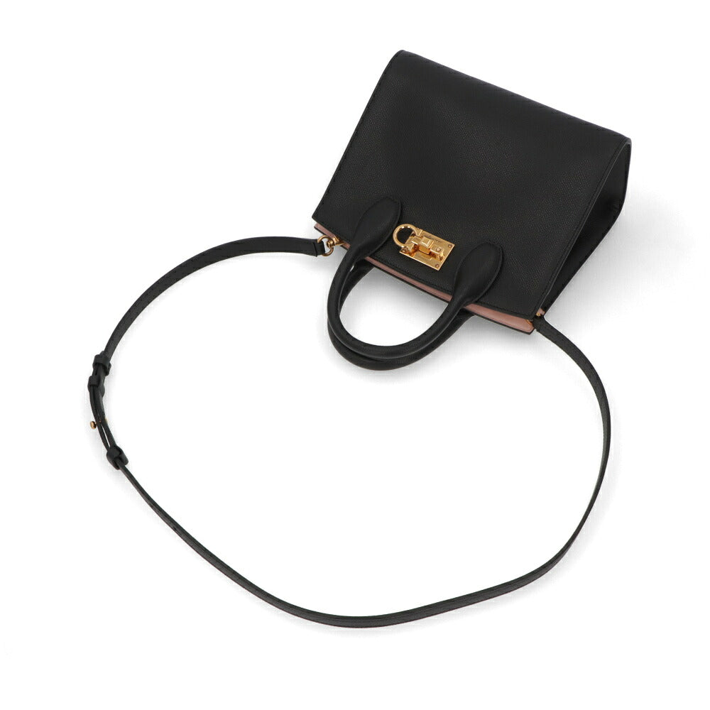 FERRAGAMO フェラガモ レディース バッグ ハンドバッグ ブラック レザー ショルダーバッグ 2way 211424 750036
