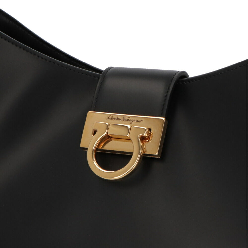 FERRAGAMO ハンドバッグ TRIFOLIO SHOULDER BAG ブラック 210926 0745035