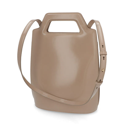 FERRAGAMO ショルダーWANDA ベージュ レザー ワンダ ゴールド金具