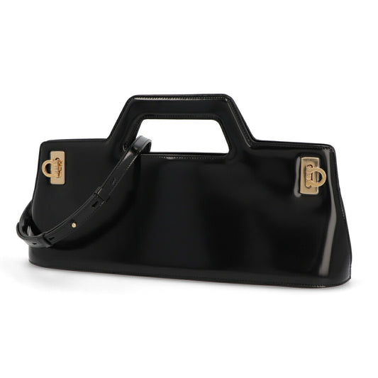 FERRAGAMO ハンドバッグ Wanda East-West Top Handle Bag ブラック 213484 0760351