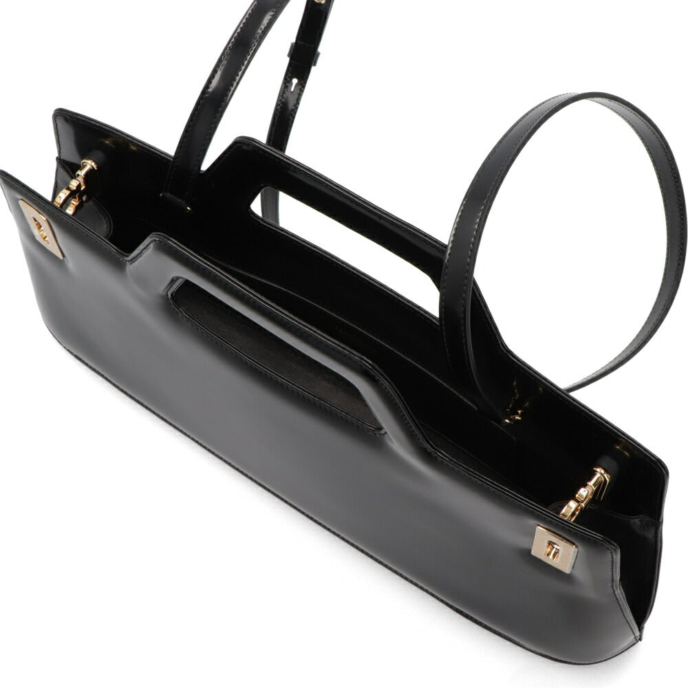 FERRAGAMO ハンドバッグ Wanda East-West Top Handle Bag ブラック 213484 0760351