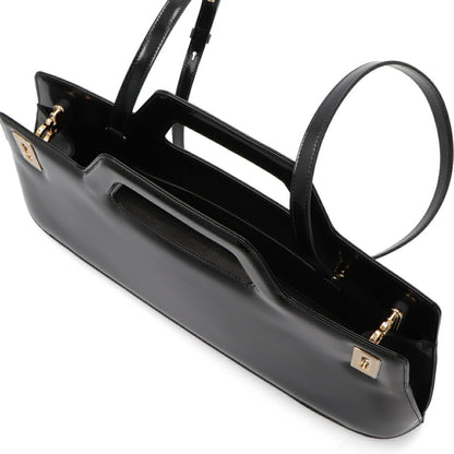 FERRAGAMO ハンドバッグ Wanda East-West Top Handle Bag ブラック 213484 0760351