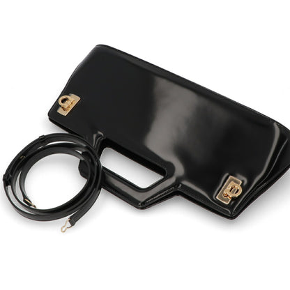 FERRAGAMO ハンドバッグ Wanda East-West Top Handle Bag ブラック 213484 0760351
