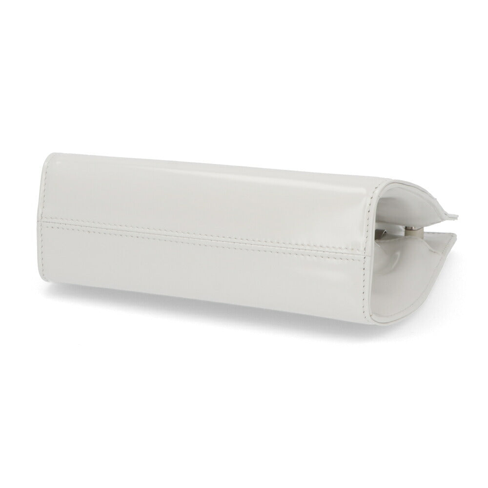 FERRAGAMO ショルダーWANDA ホワイト レザー ワンダ ゴールド金具