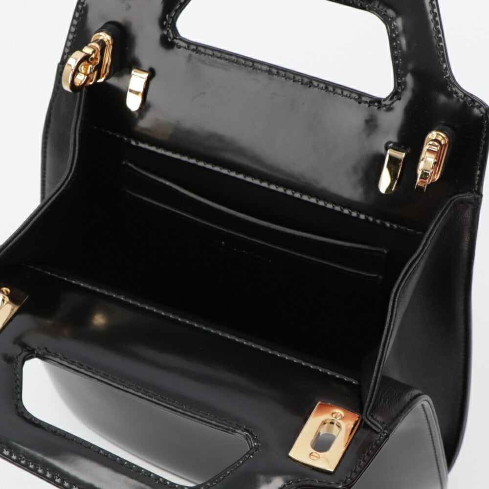 FERRAGAMO ハンドバッグ WANDA ブラック ワンダ ショルダーバッグ 2WAY 213494 0762502