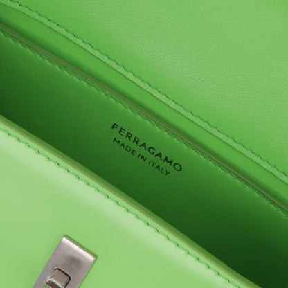 FERRAGAMO ショルダーバッグ Geometric Shoulder bag Small ライトグリーン 213971 0762805