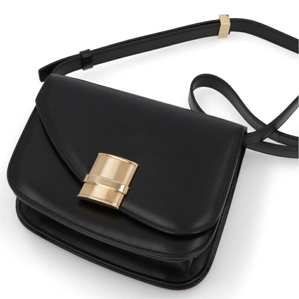 FERRAGAMO ショルダーバッグ ブラック ミニバッグ 215971 0769385 – LE