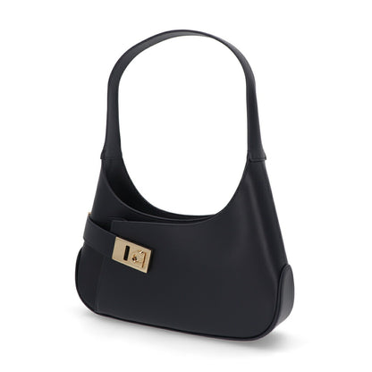 FERRAGAMO ショルダーバッグ ネイビー レザー 216295 0768598