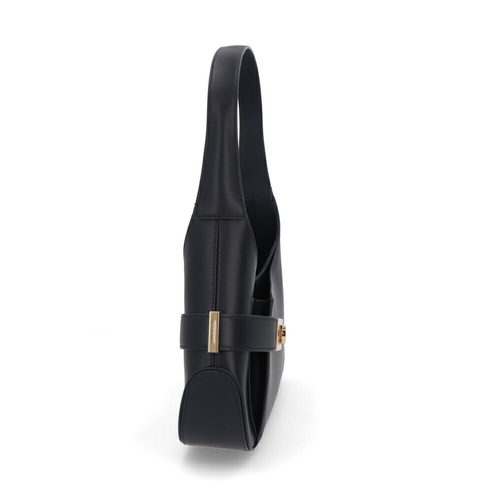 FERRAGAMO ショルダーバッグ ネイビー レザー 216295 0768598