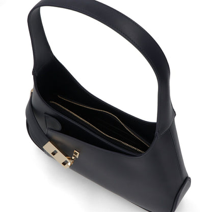 FERRAGAMO ショルダーバッグ ネイビー レザー 216295 0768598