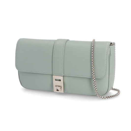 FERRAGAMO ショルダーバッグ ライトブルー ミニバッグ チェーンストラップ 218340 0769776