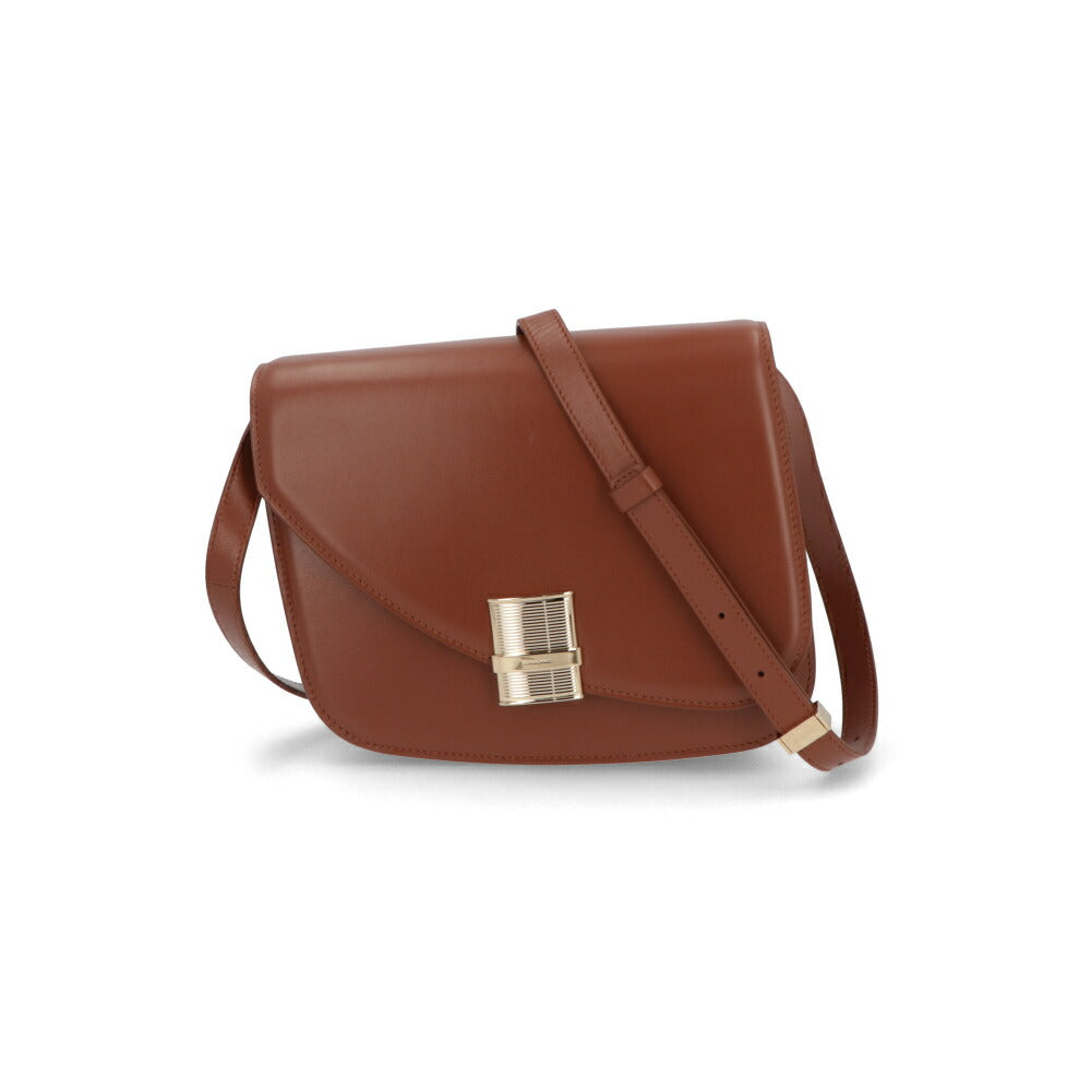 FERRAGAMO ショルダーバッグ ブラウン クロスボディバッグ フィアンマ 216798 774680