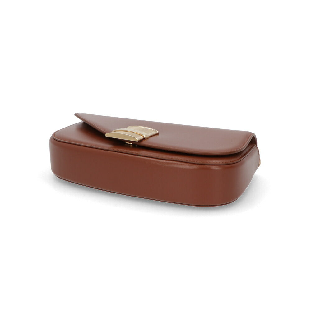 FERRAGAMO ショルダーバッグ ブラウン チェーンバッグ クロスボディバッグ ポシェット 218951 775017