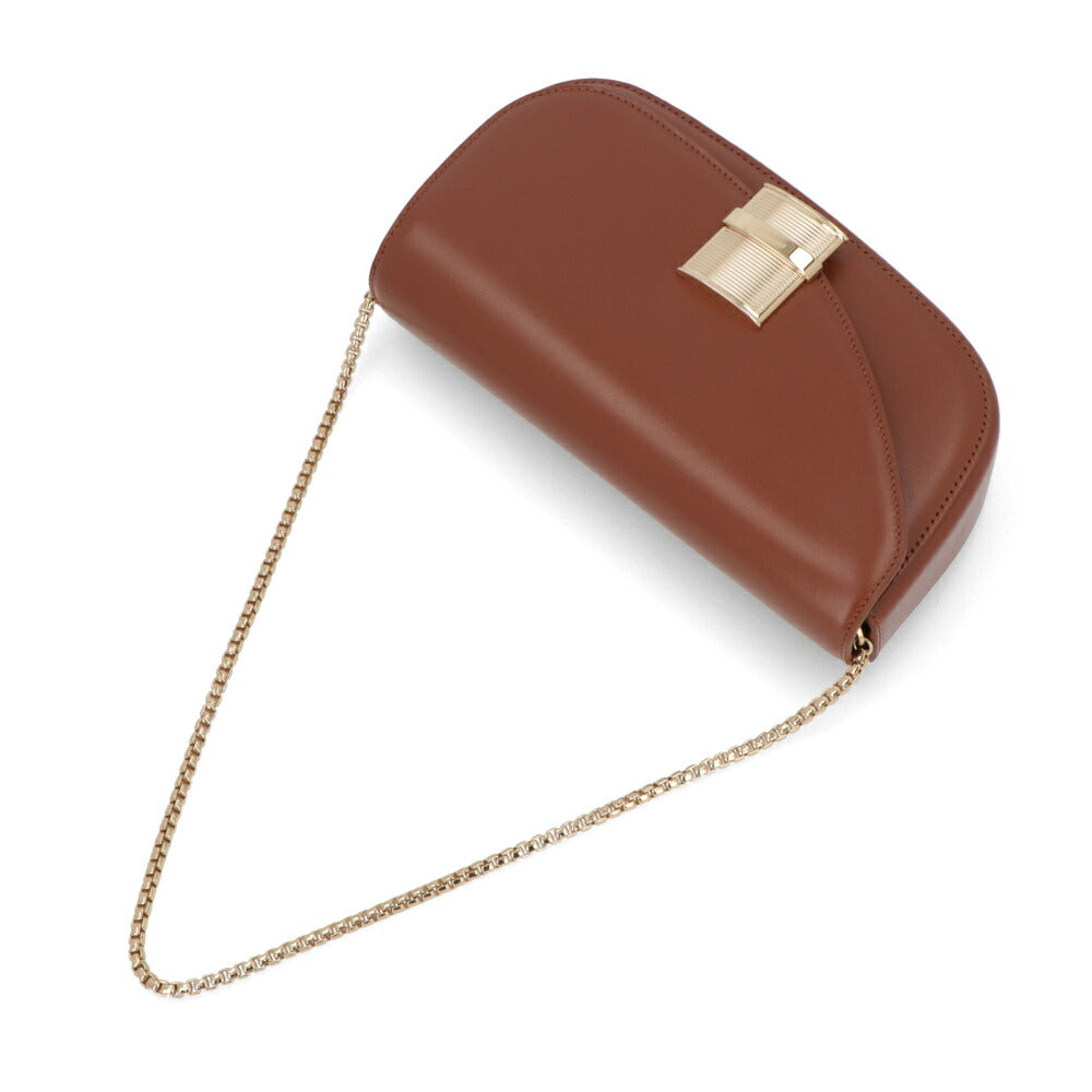 FERRAGAMO ショルダーバッグ ブラウン チェーンバッグ クロスボディバッグ ポシェット 218951 775017