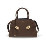 FERRAGAMO ハンドバッグ ブラウン スキン バイカラー 215608 771867