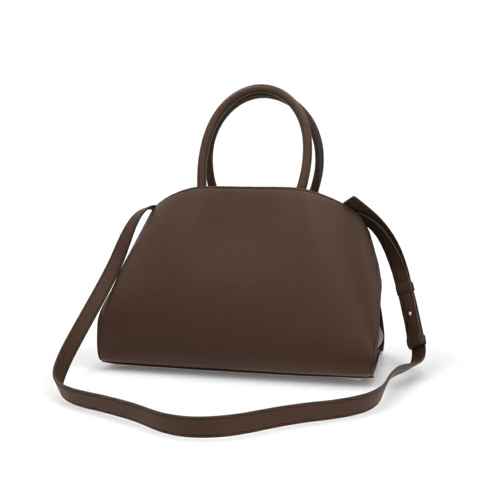 FERRAGAMO ハンドバッグ ブラウン スキン バイカラー 215608 771867