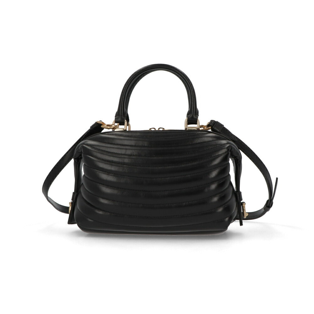 FERRAGAMO ハンドバッグ ブラック ショルダーバッグ ボストンバッグ 219477 776659