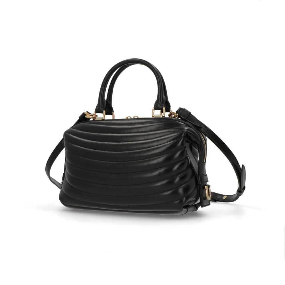 FERRAGAMO ハンドバッグ ブラック ショルダーバッグ ボストンバッグ 219477 776659
