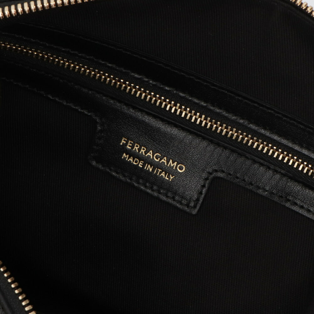 FERRAGAMO ハンドバッグ ブラック ショルダーバッグ ボストンバッグ 219477 776659
