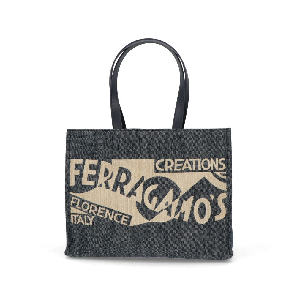 FERRAGAMO ハンドバッグ デニム トートバッグ 219406 773820