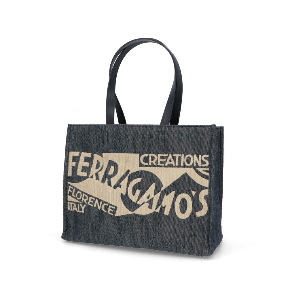 FERRAGAMO ハンドバッグ デニム トートバッグ 219406 773820