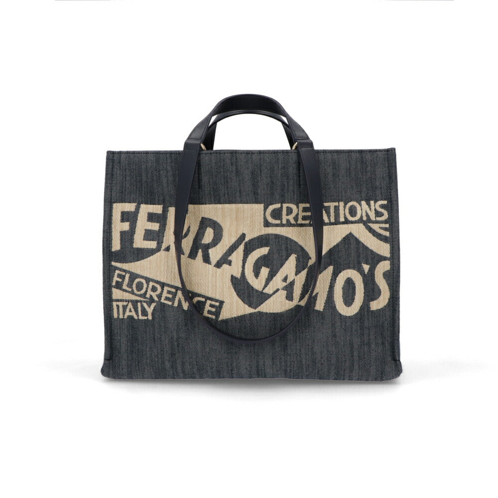 FERRAGAMO ハンドバッグ デニム トートバッグ 219406 773820