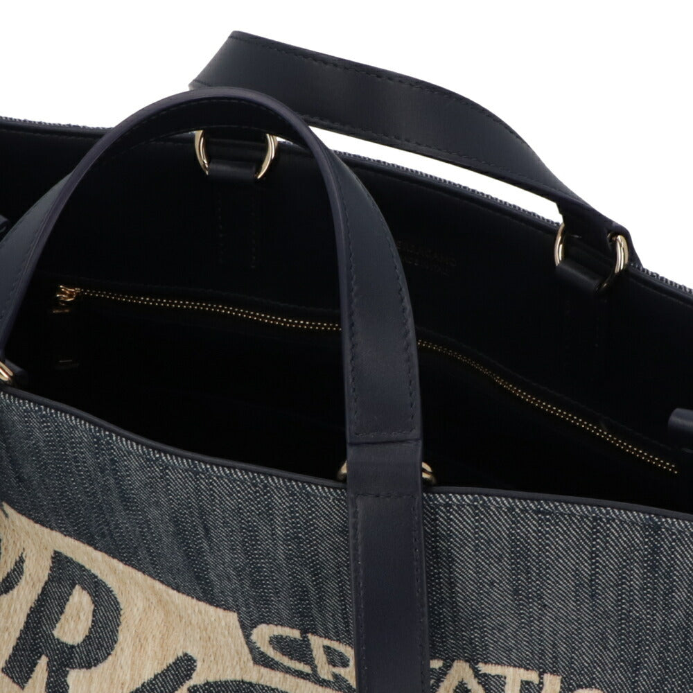 FERRAGAMO ハンドバッグ デニム トートバッグ 219406 773820