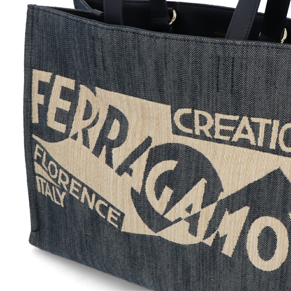 FERRAGAMO ハンドバッグ デニム トートバッグ 219406 773820