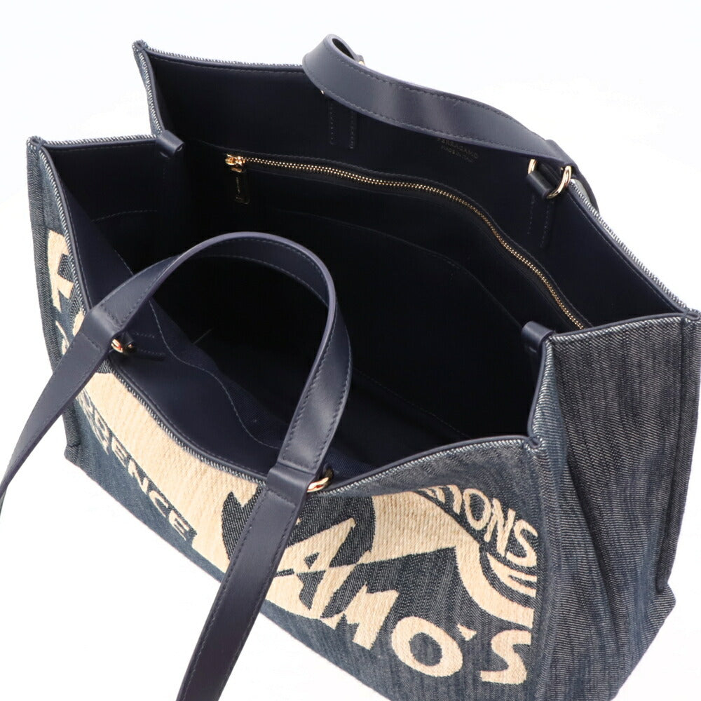FERRAGAMO ハンドバッグ デニム トートバッグ 219406 773820
