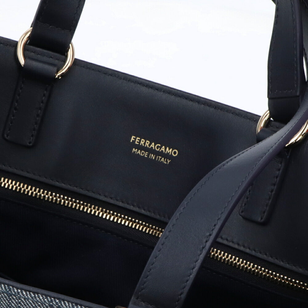 FERRAGAMO ハンドバッグ デニム トートバッグ 219406 773820